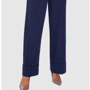 Halogen Cuff Wide Leg Pants, Size 8, Navy